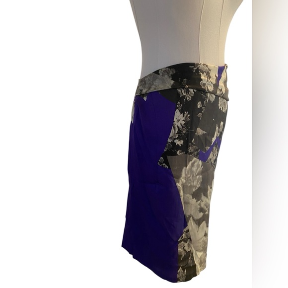 Dries Van Noten Metallic and Purple Silk Skirt - Picture 5 of 6